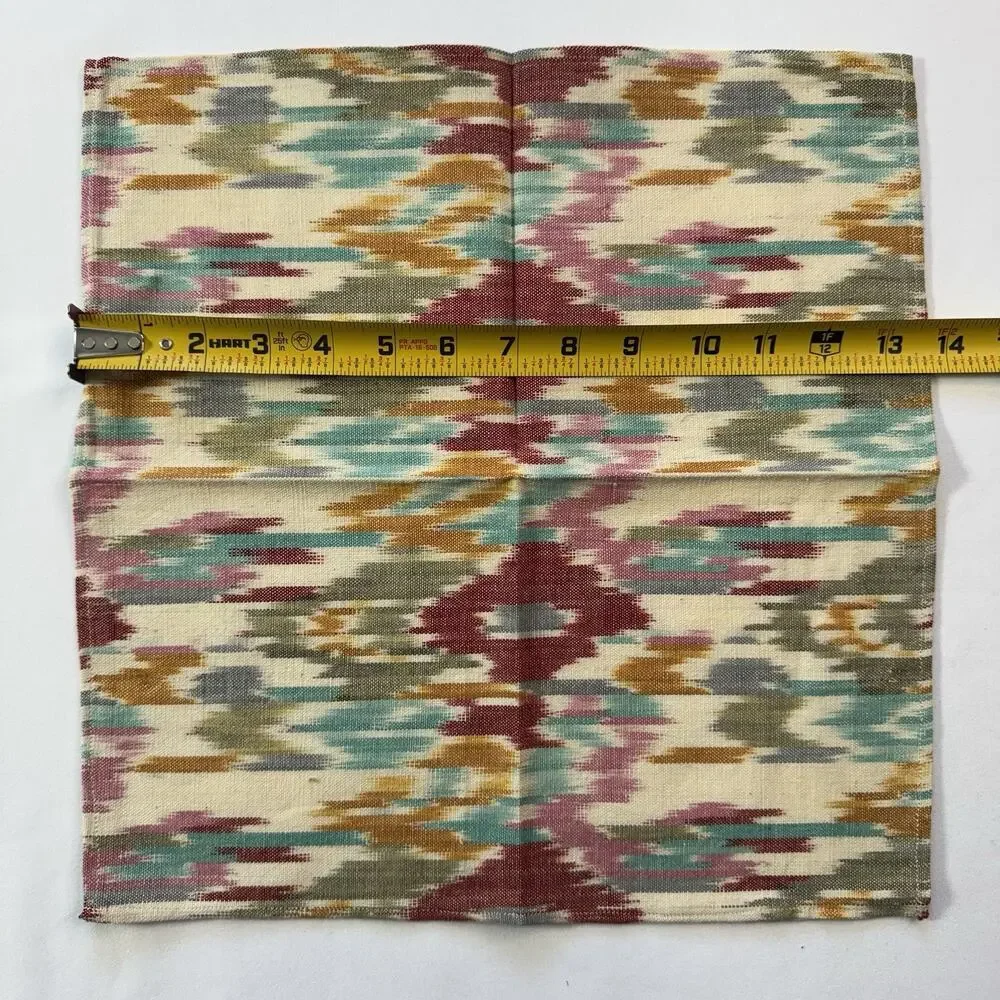 Lot of 4 Ikat Print Placemats and Napkins